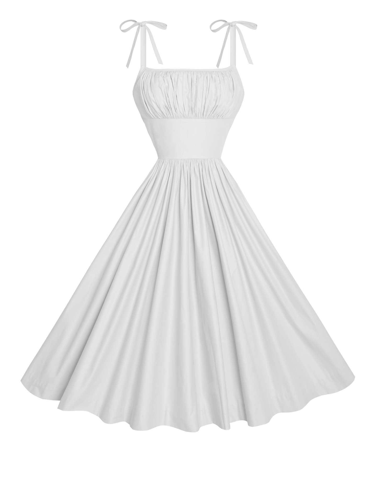 MTO - Kelly Dress in White Cotton