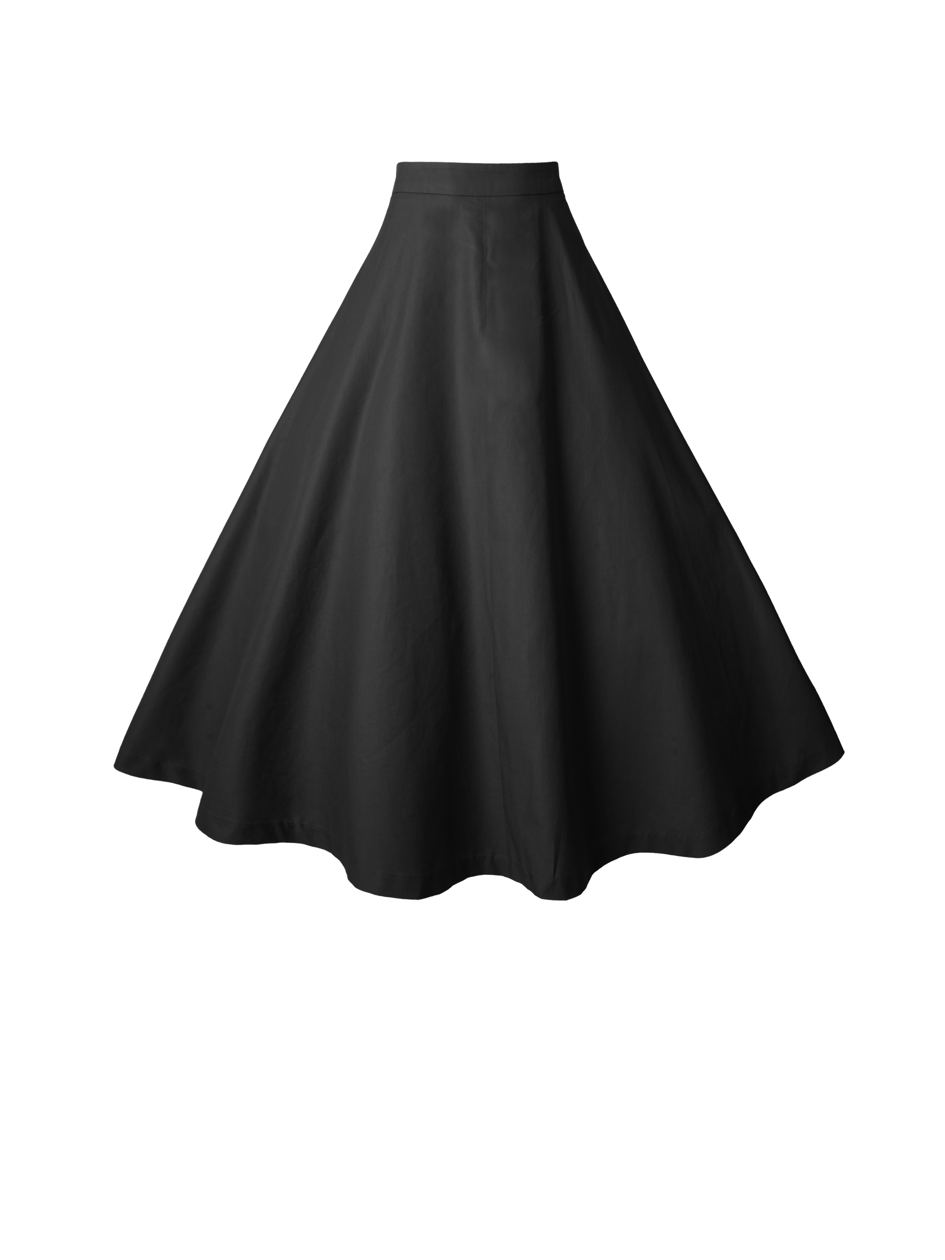 MTO - Lilian Skirt Raven Black Cotton