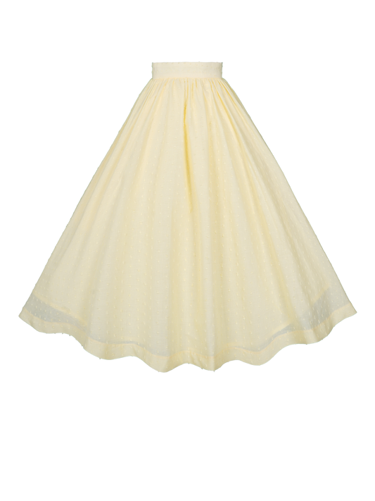 MTO - Lola Skirt "Dotted Swiss" Pale Yellow
