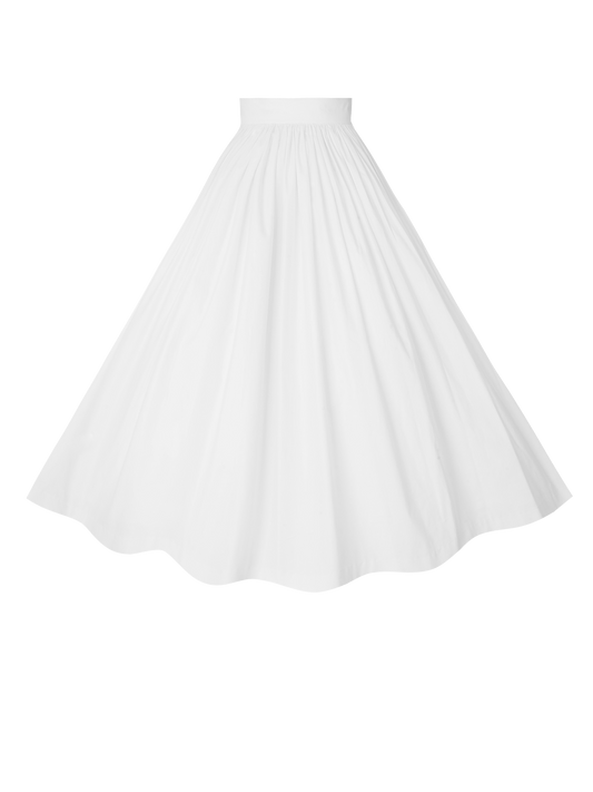RTS - 2XL - Lola Skirt White Cotton