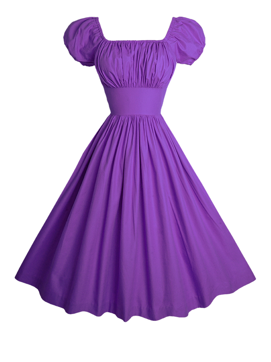 MTO - Loretta Dress Amethyst Purple Cotton