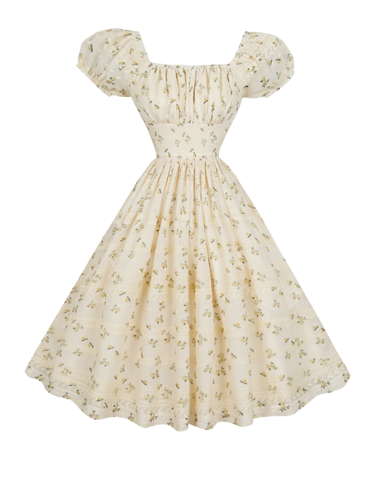 RTS - S - Loretta Dress "April in Love" Yellow