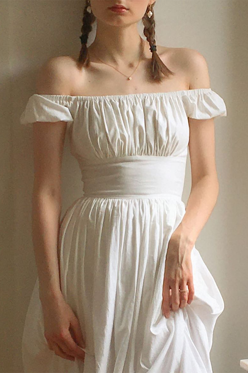 RTS - Loretta Dress in White Cotton