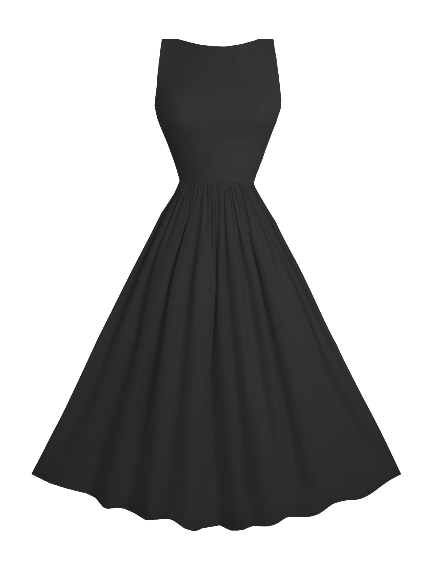 MTO - Madeline Dress Raven Black Cotton