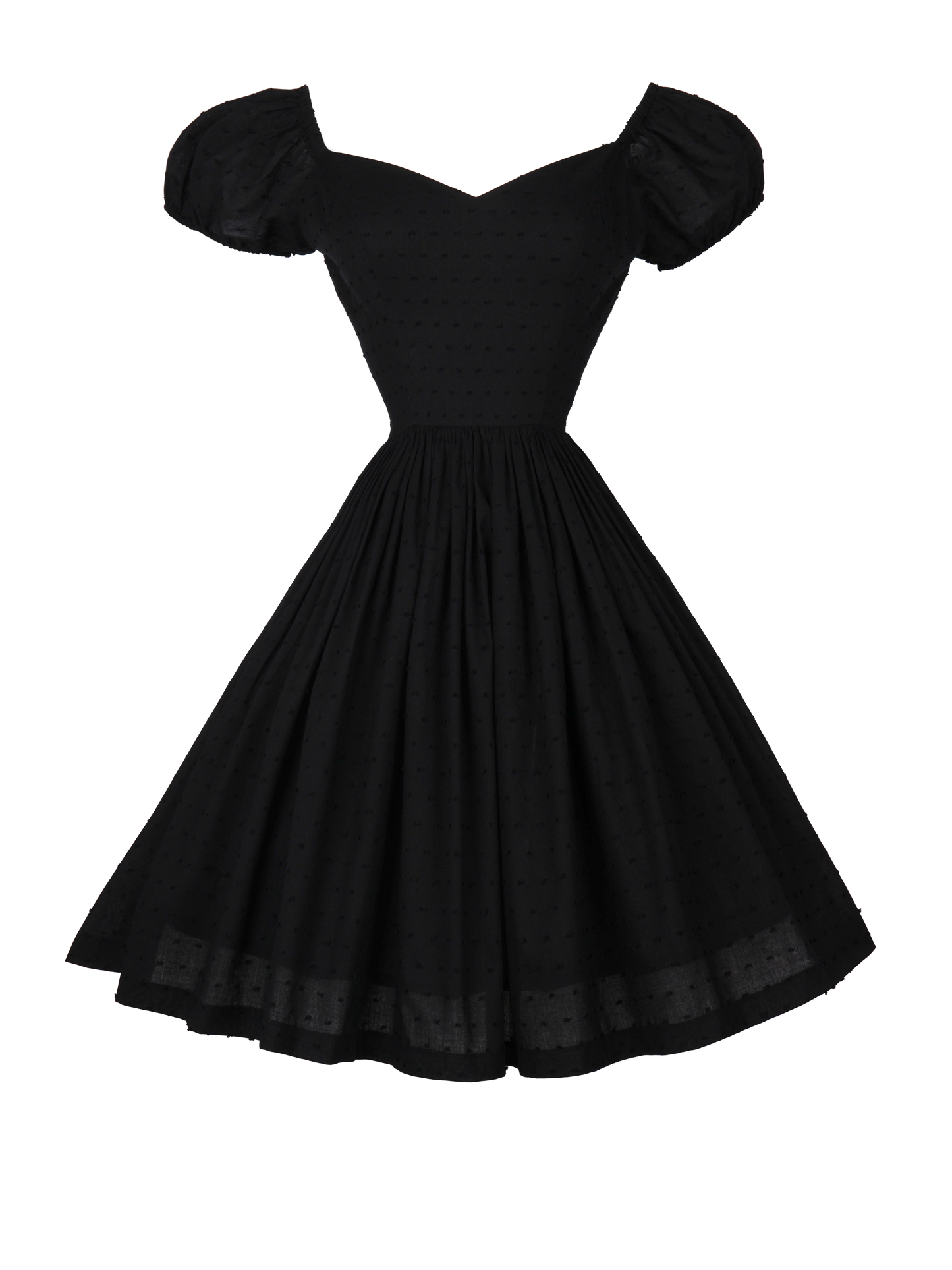 MTO - Margaret Dress "Dotted Swiss" Black