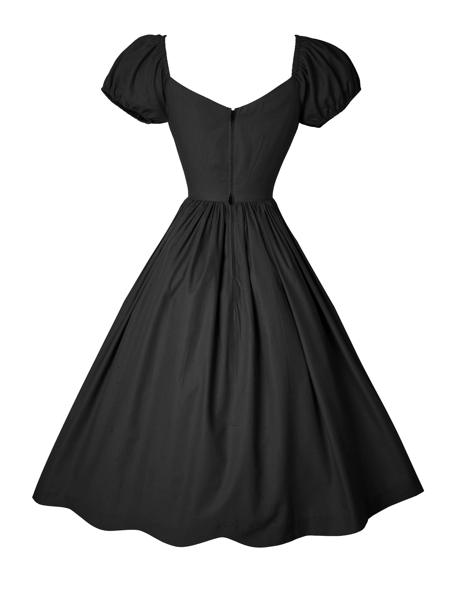 RTS - S - Margaret Dress Raven Black Cotton