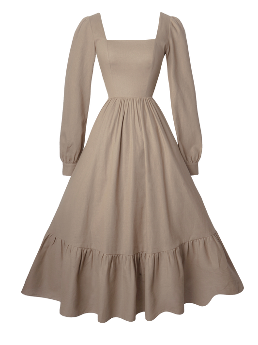 MTO - Mary Dress in Sephia Linen
