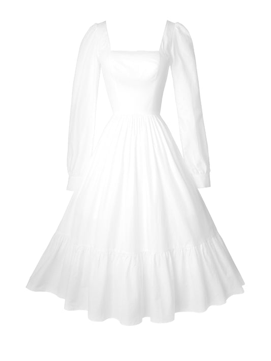 MTO - Mary Dress White Cotton
