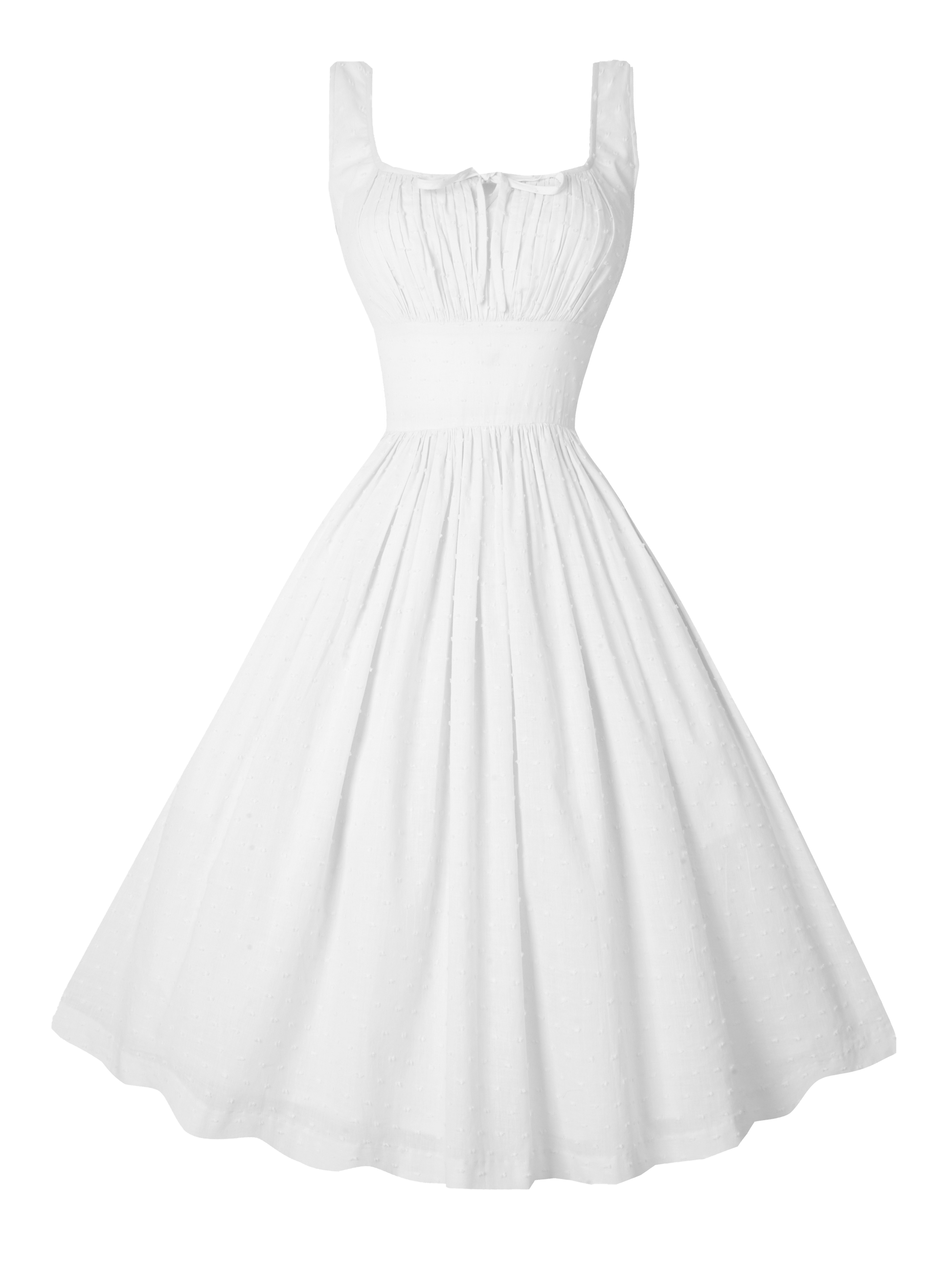 MTO - Michelle Dress "Dotted Swiss" White