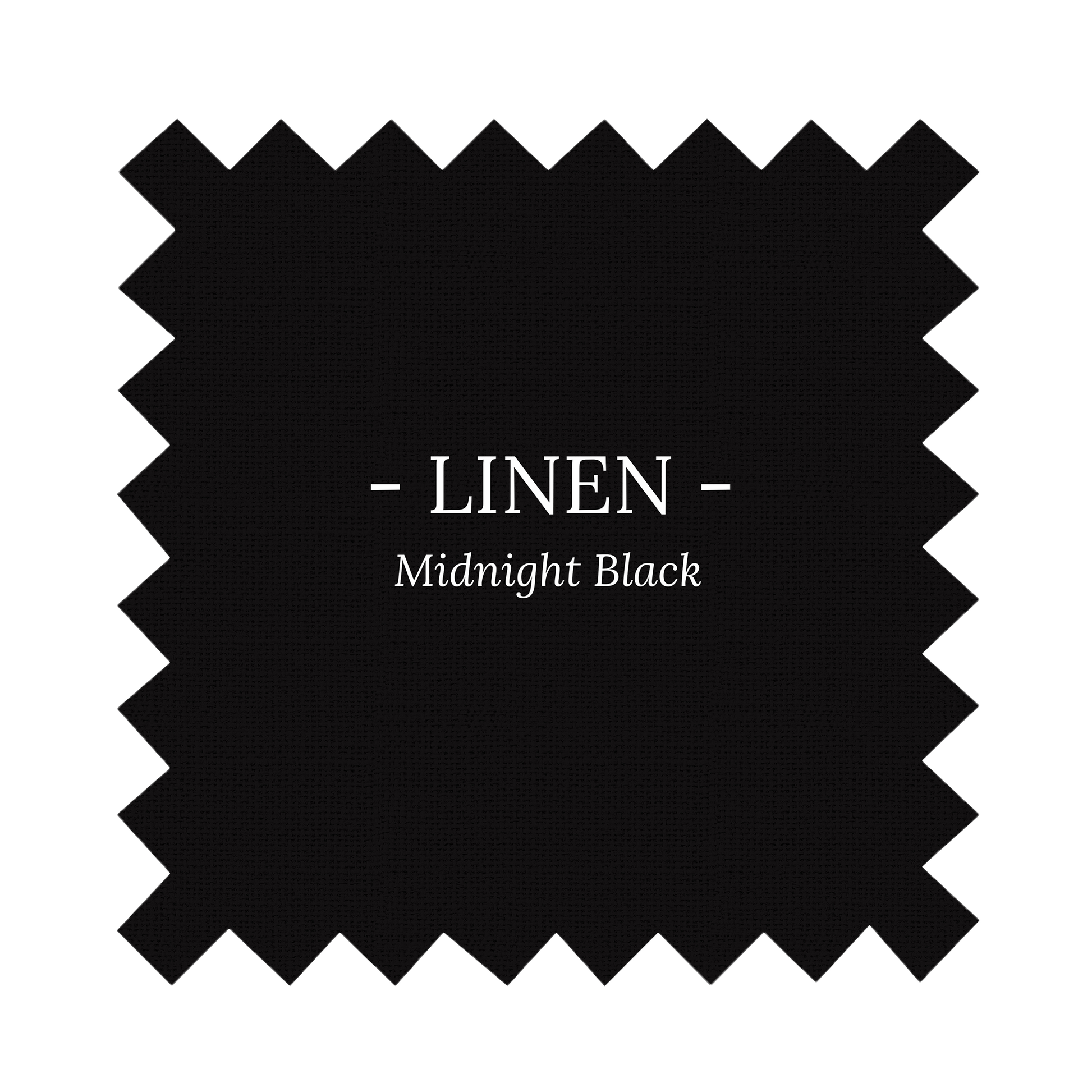 Fabric in Midnight Black Linen - By the Yard