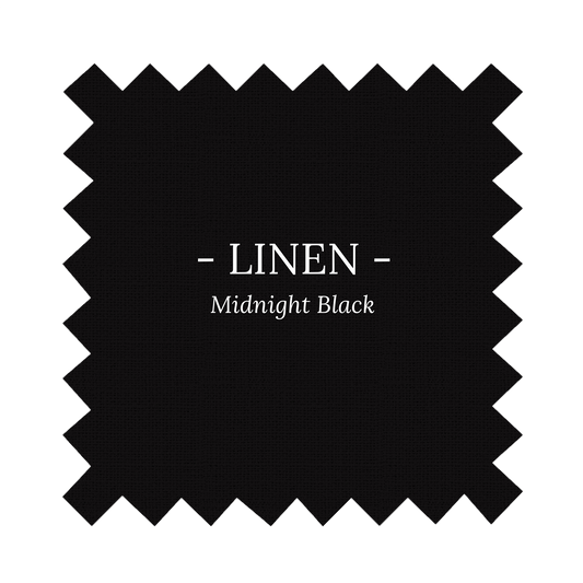 Fabric in Midnight Black Linen - By the Yard