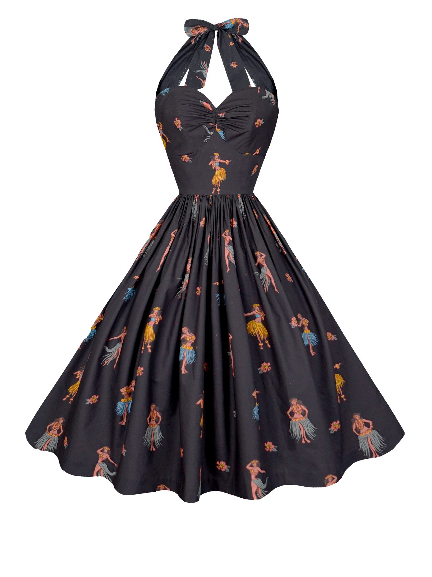 RTS - S - Mitzi Dress "Hula Girls"