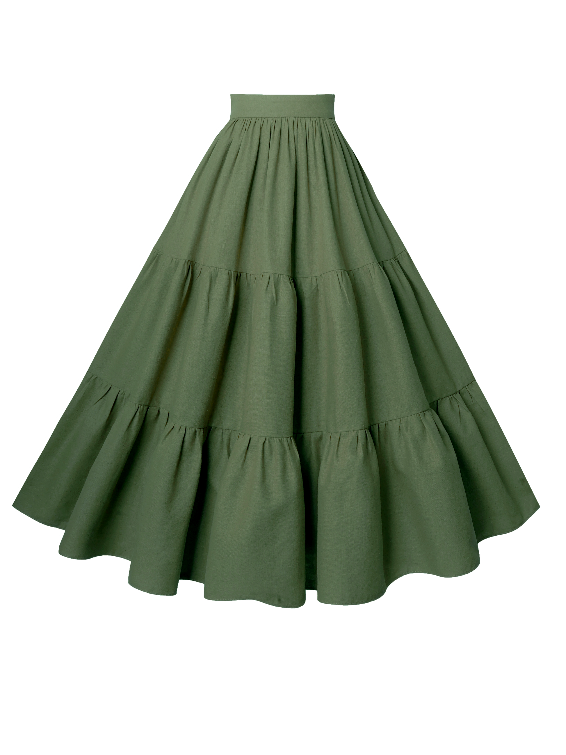 MTO - Pippa Skirt Hunters Green Linen