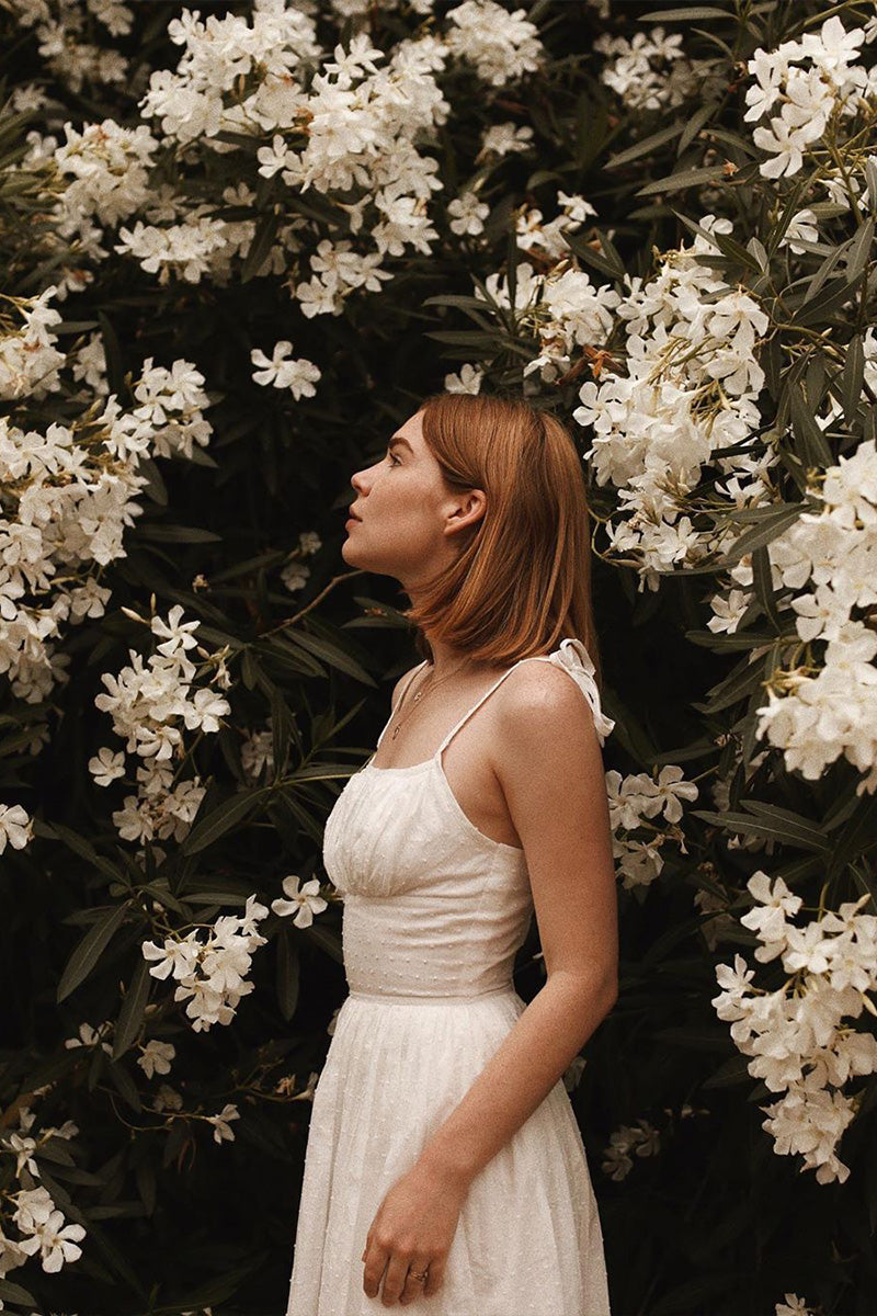 RTS - Kelly Dress "Dotted Swiss" White