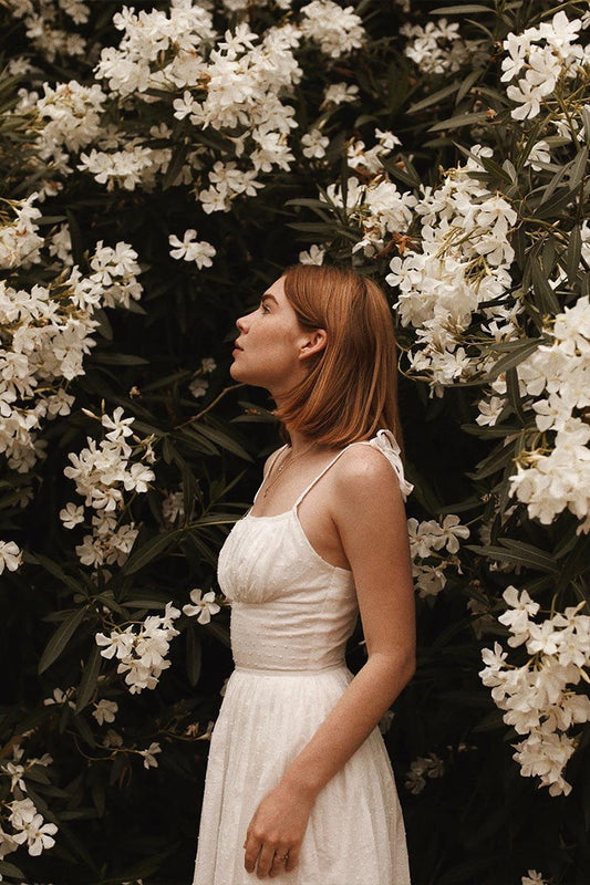 RTS - Kelly Dress "Dotted Swiss" White