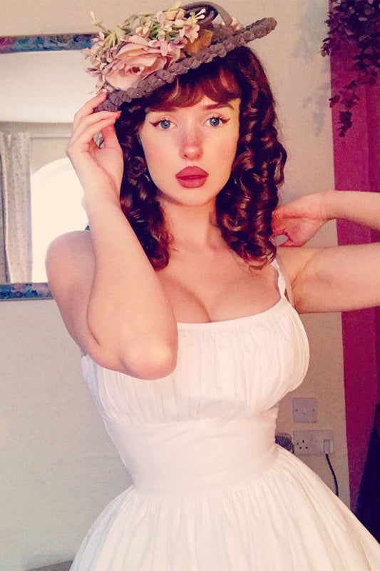 RTS - Grace Dress in White Cotton