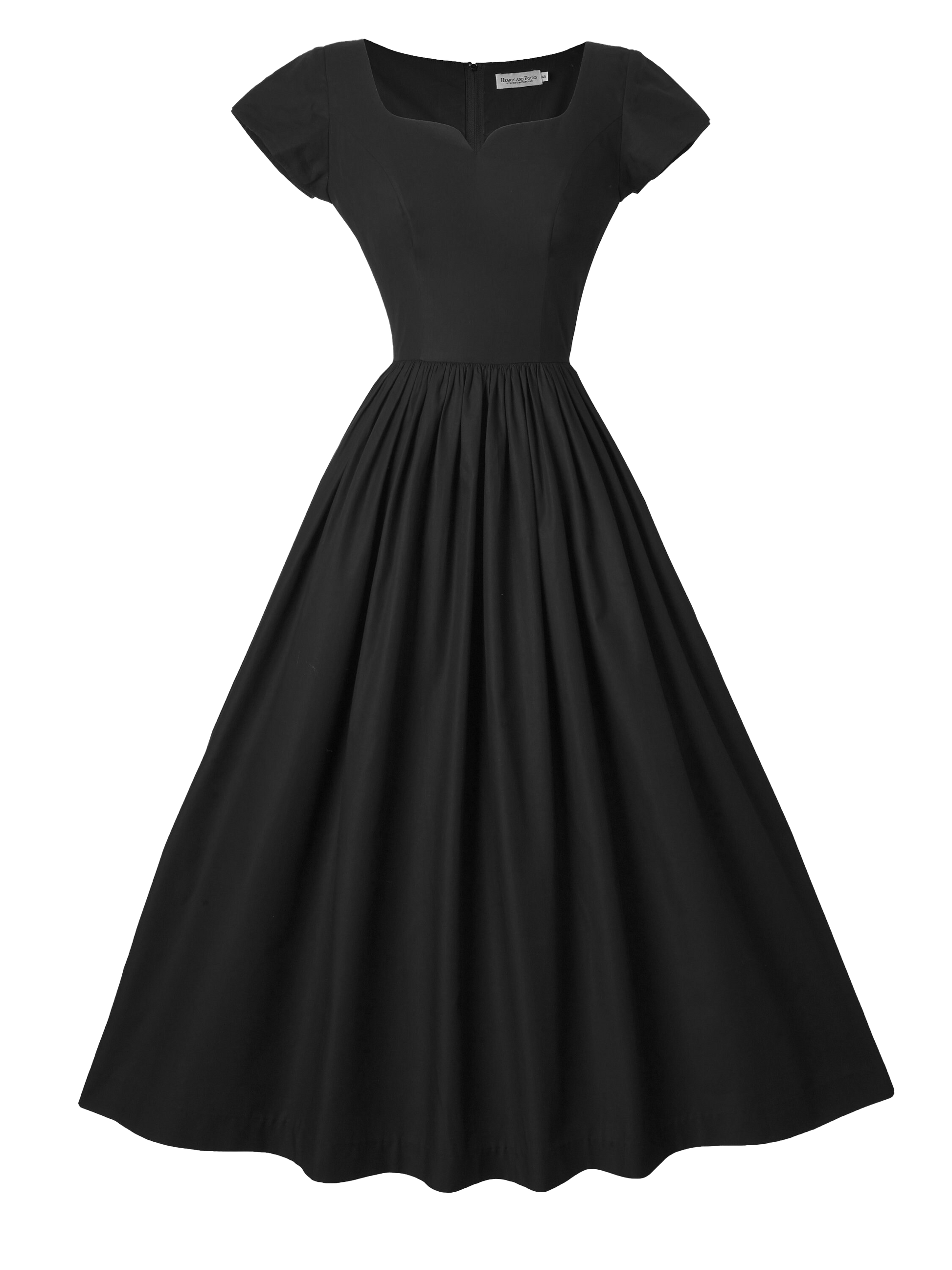 MTO - Evelyn Dress in Raven Black Cotton