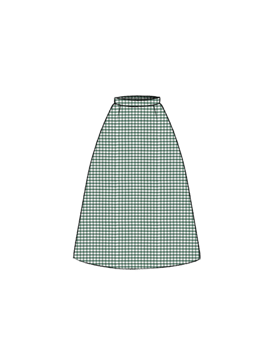 RTS - S - Turner Skirt Pine Green Gingham - Small Checks