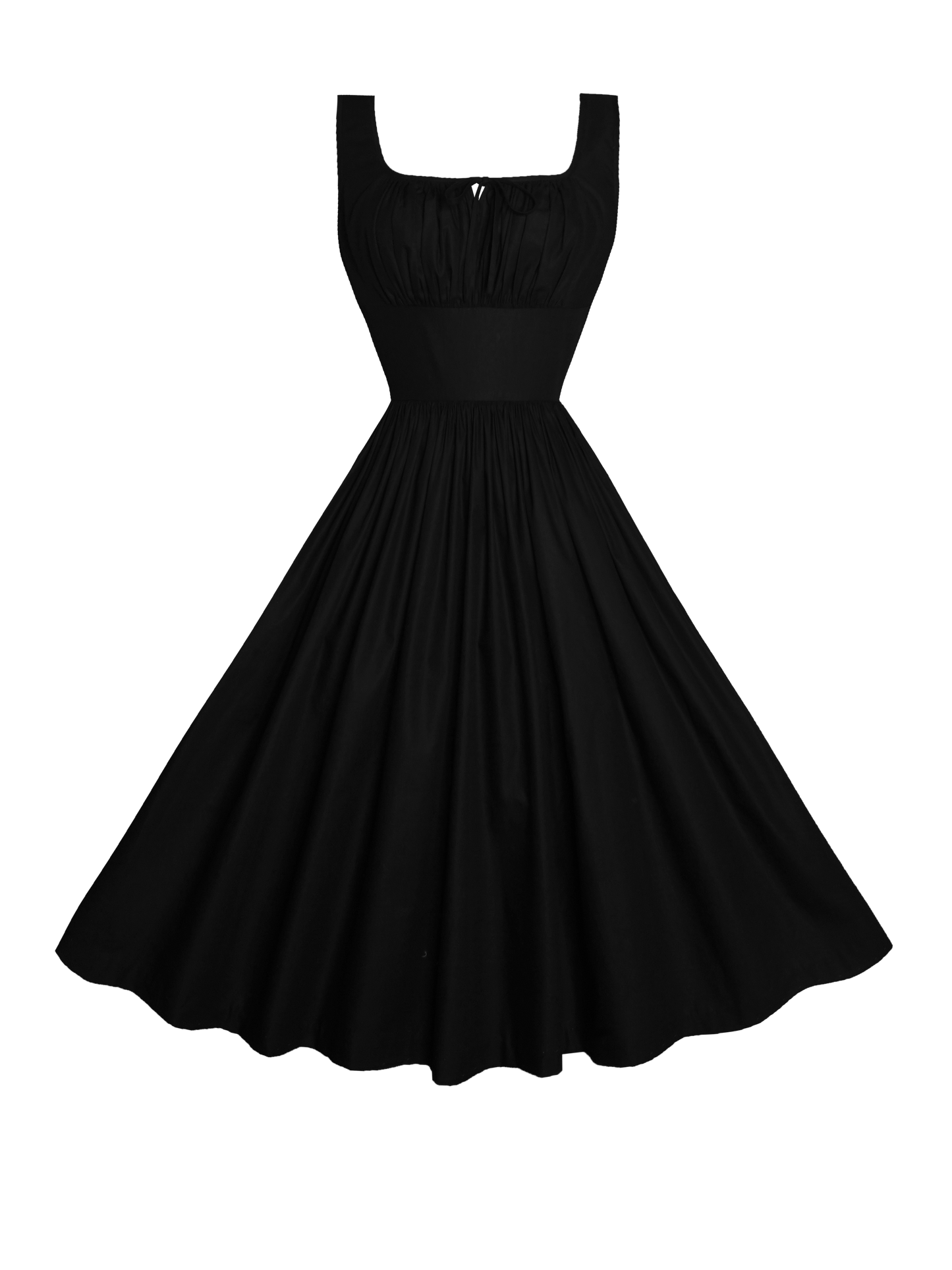 RTS - Size XS - Michelle Dress in Raven Black Cotton
