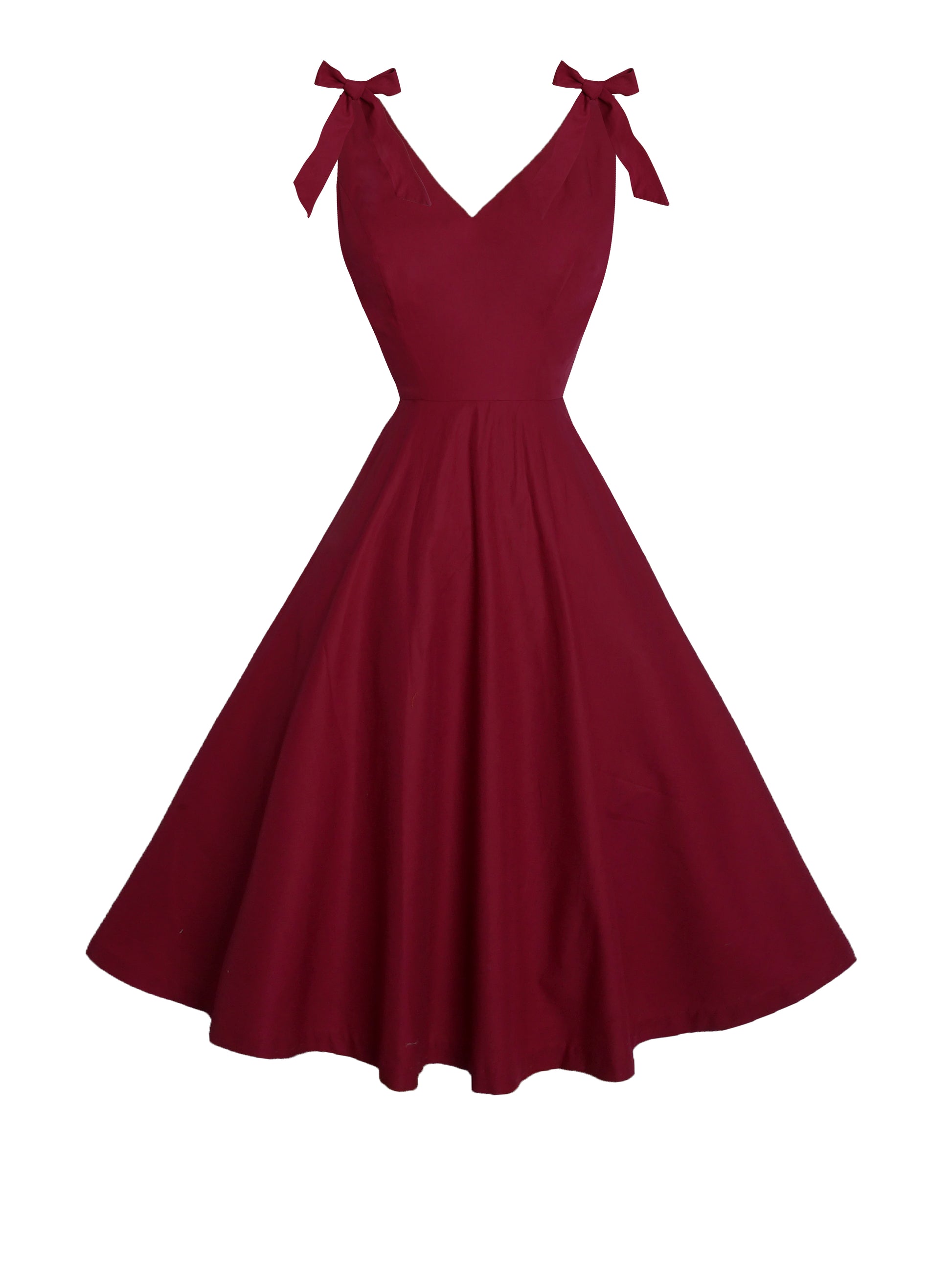 MTO - Daisy Dress Burgundy Cotton