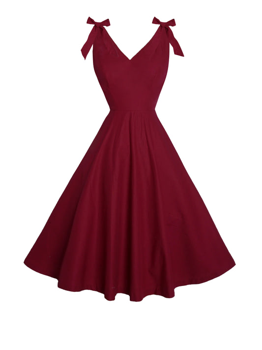 MTO - Daisy Dress Burgundy Cotton