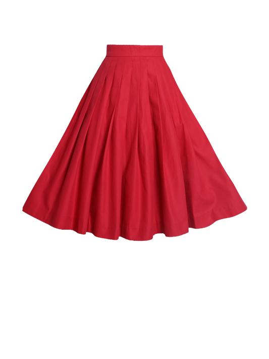 RTS - S - Ruby Skirt Cardinal Red Cotton