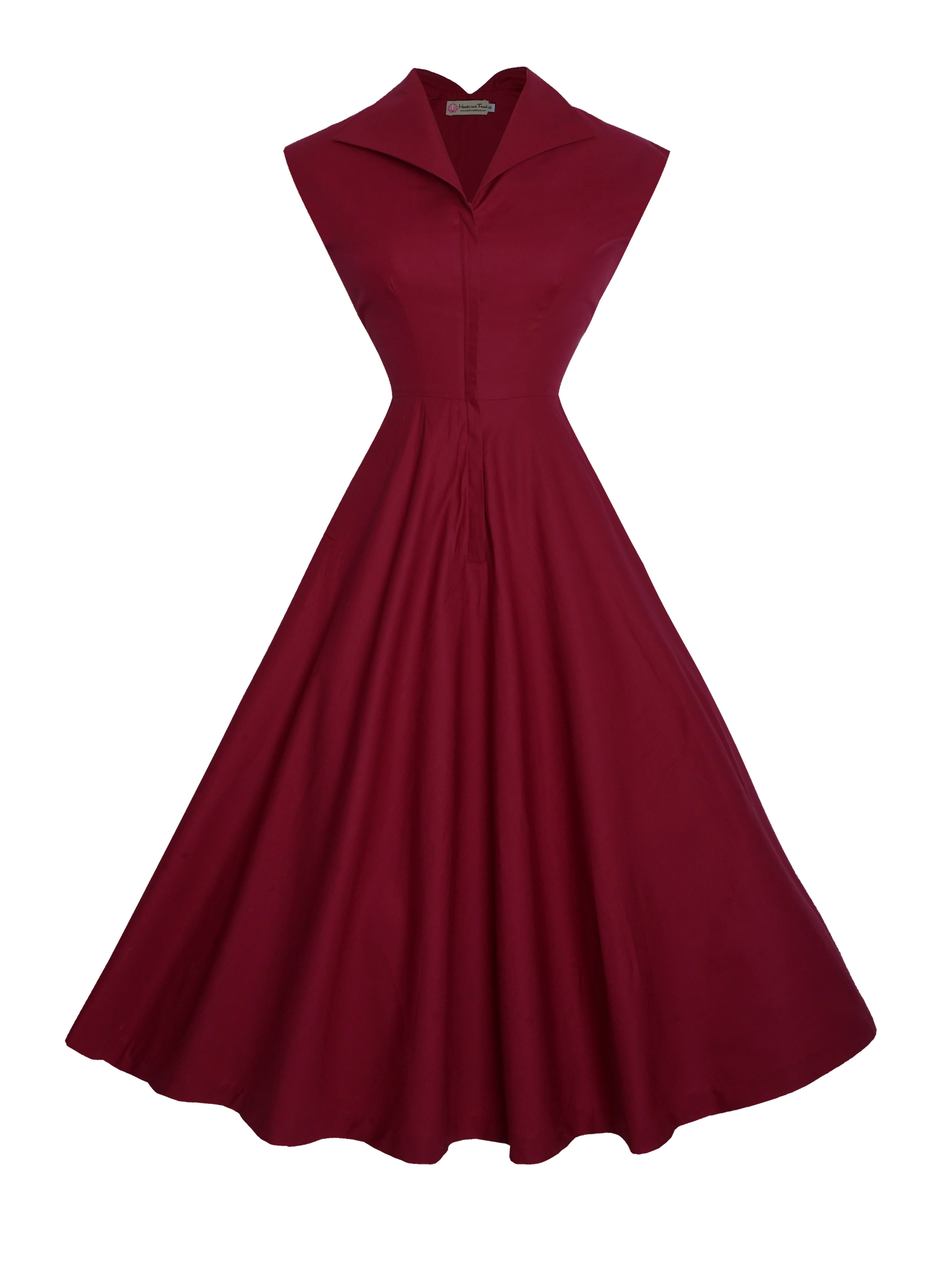 MTO - Doris Dress Burgundy Cotton
