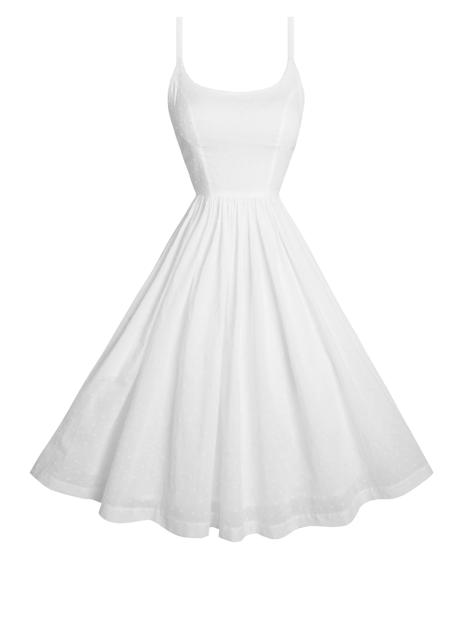 MTO - Penelope Dress "Dotted Swiss" White