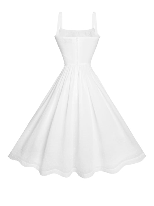 RTS - Size S - Grace Dress “Dotted Swiss” White