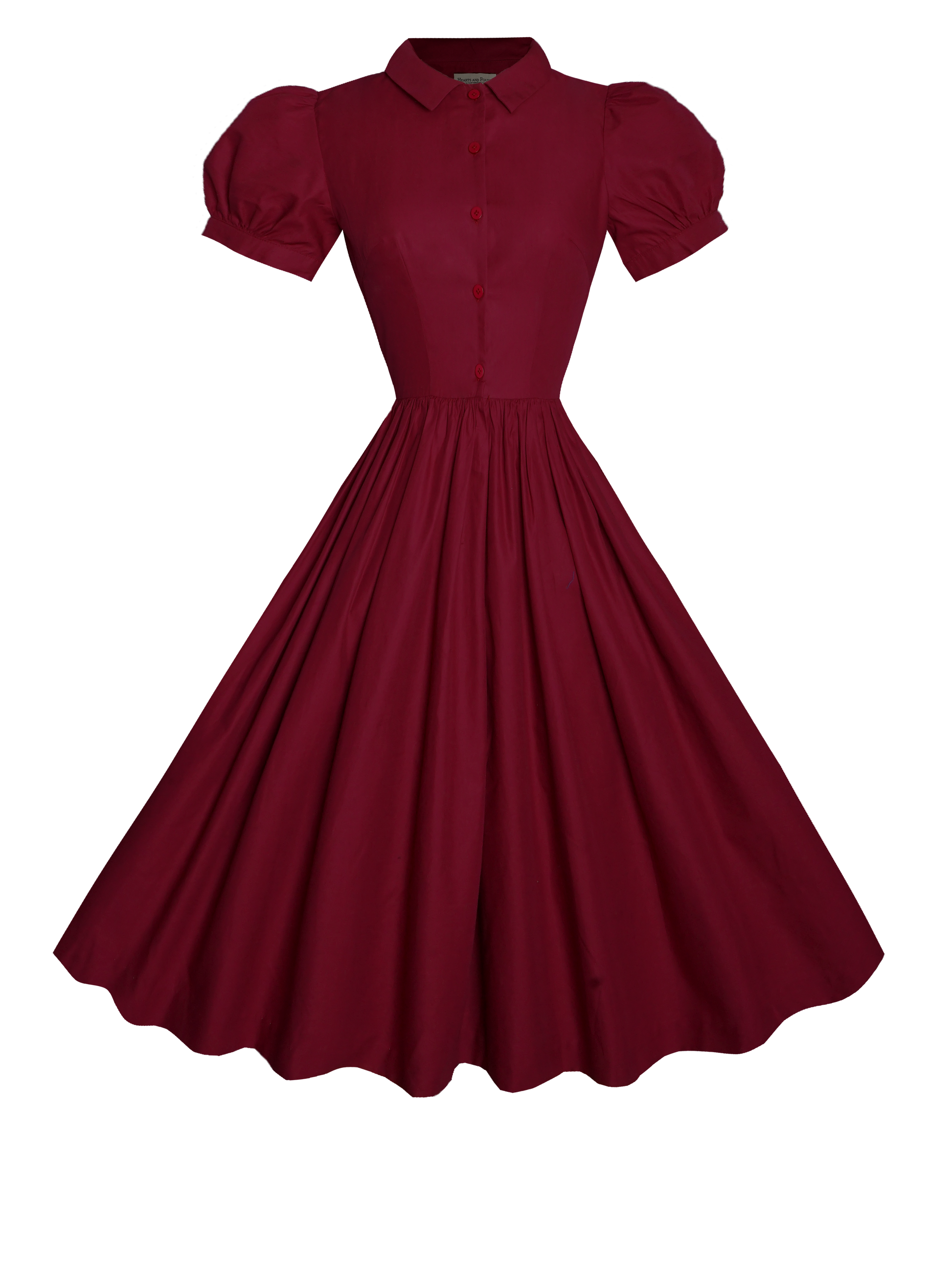 MTO - Judy Dress Burgundy Cotton