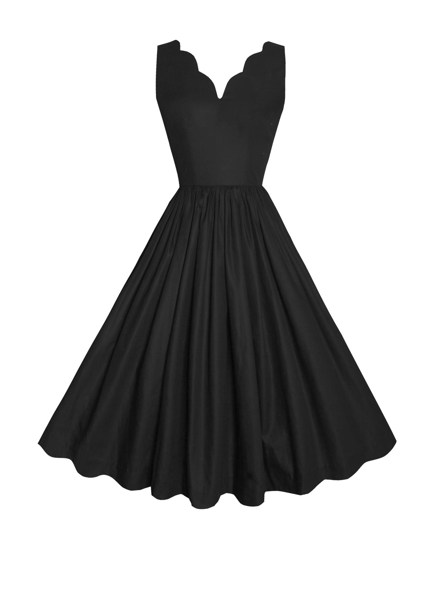 RTS - S - Victoria Dress Raven Black Cotton