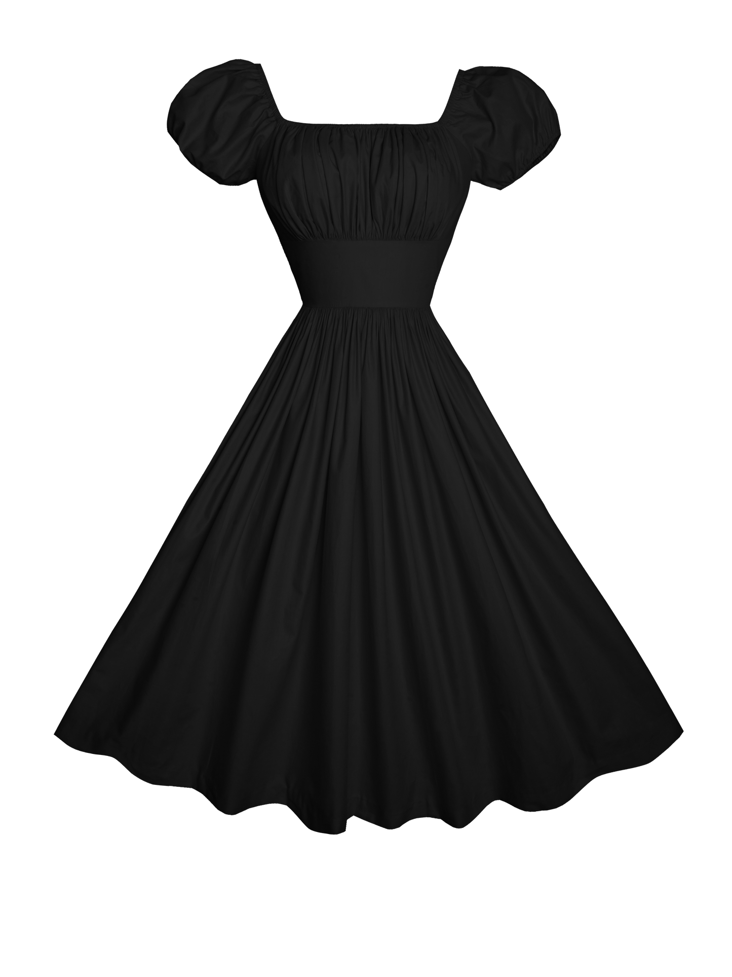MTO - Loretta Dress in Raven Black Cotton