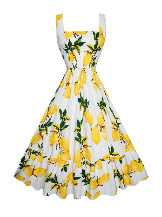 RTS - S - Henrietta Dress "Freshly Squeezed" Golden Yellow