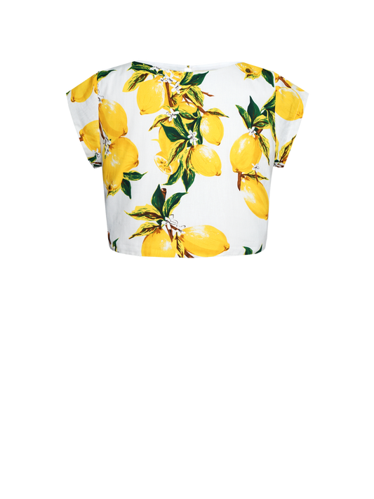 RTS - S - Emma Top "Freshly Squeezed" Golden Yellow