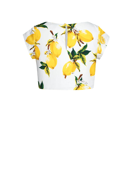 RTS - S - Emma Top "Freshly Squeezed" Golden Yellow