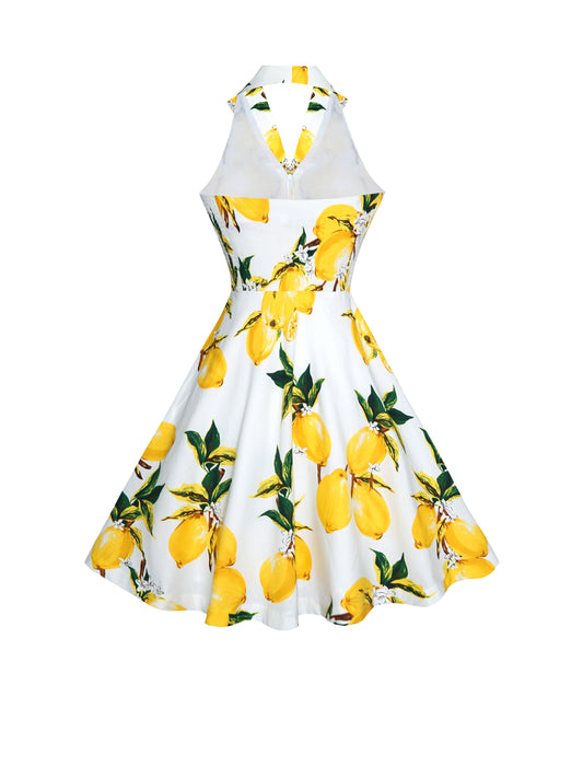 RTS - S - Nellie Dress "Freshly Squeezed" Golden Yellow