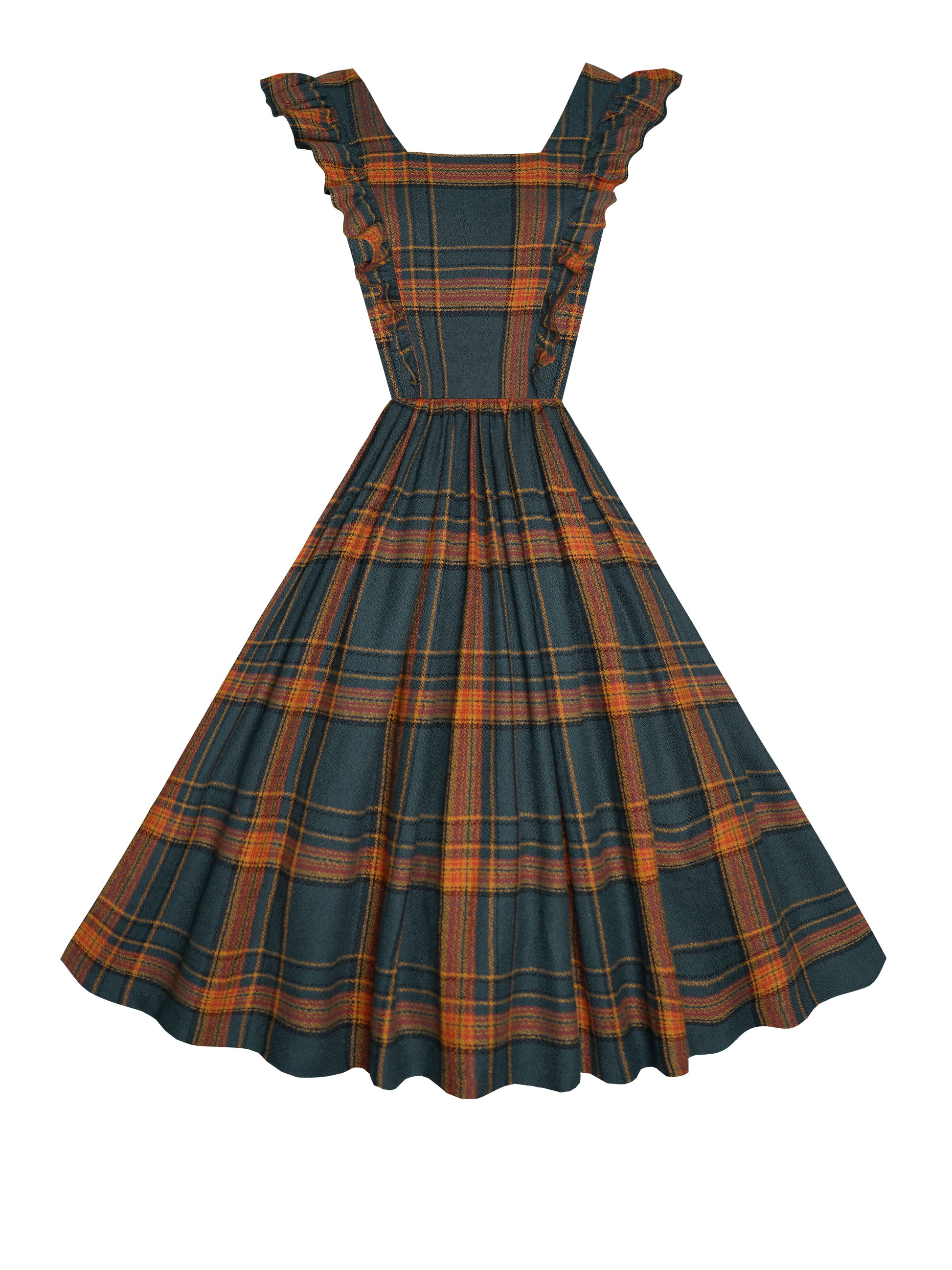 MTO - Lorraine Dress in "Harvest Plaid"