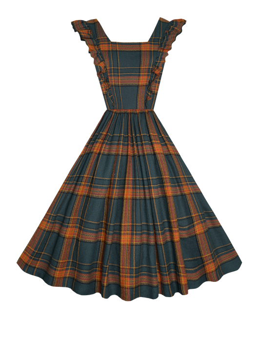 MTO - Lorraine Dress in "Harvest Plaid"