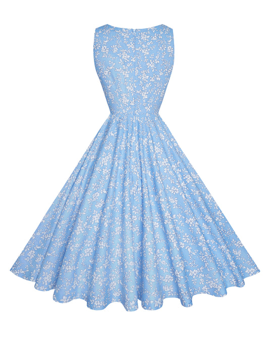 RTS - Size S - Norma Dress in Blue "Garden Party"