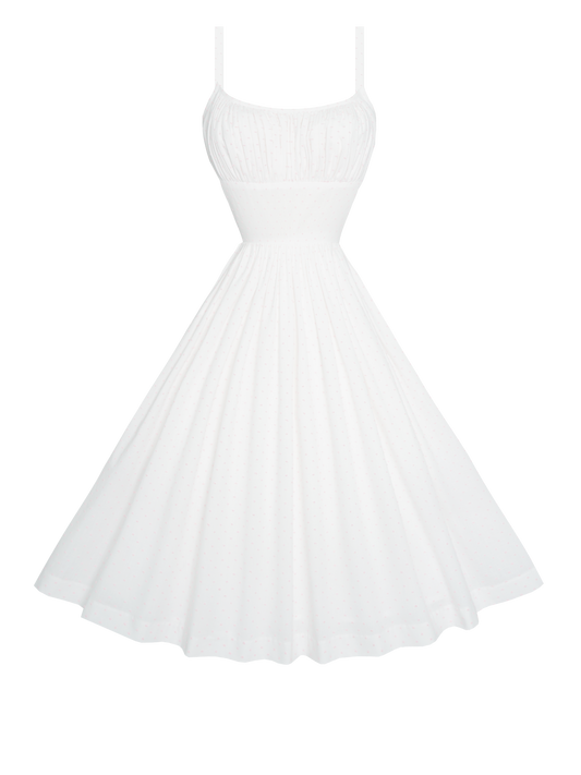 RTS - S - Grace Dress "Prim and Pepper" Pink Dotted Swiss