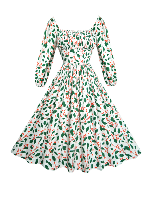 RTS - S - Sydney Dress "Holly Jolly"