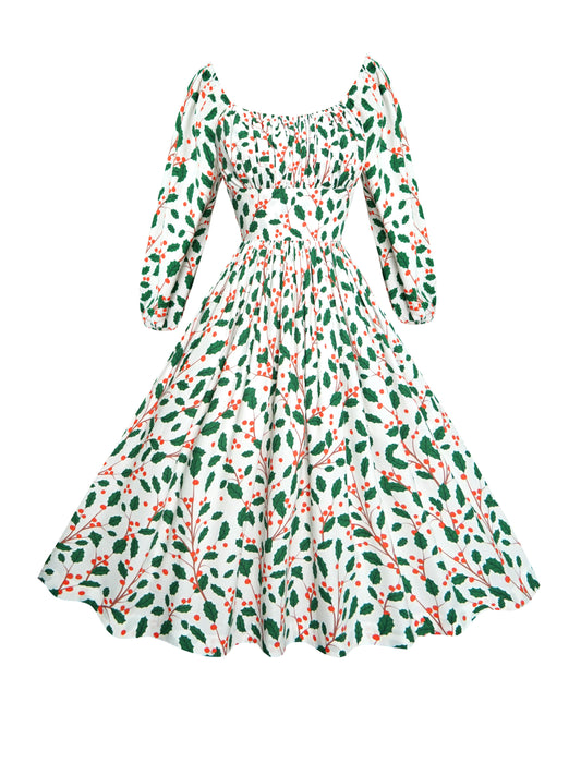 RTS - S - Sydney Dress "Holly Jolly"