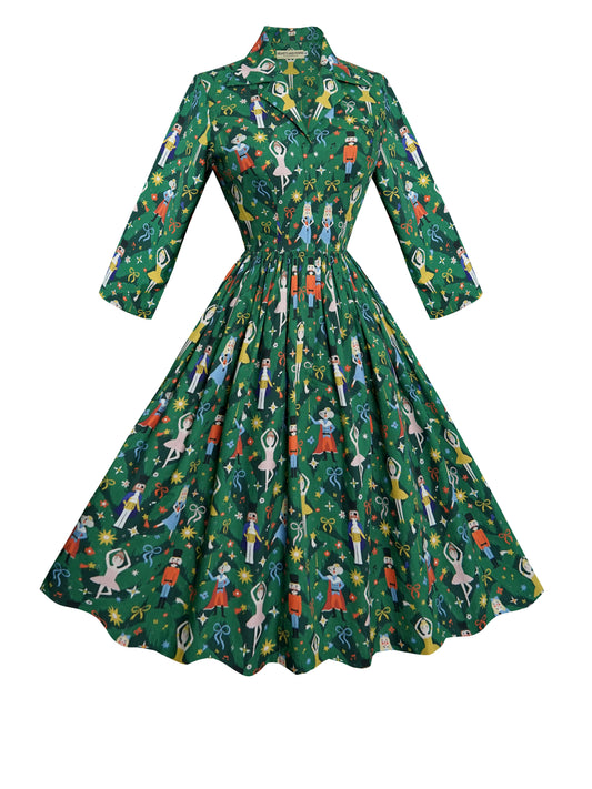 RTS - Size S - Natalie Dress "Nutcracker Christmas"