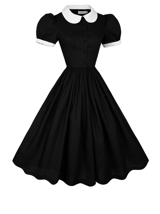 RTS - S - Amelie Dress Midnight Black Linen