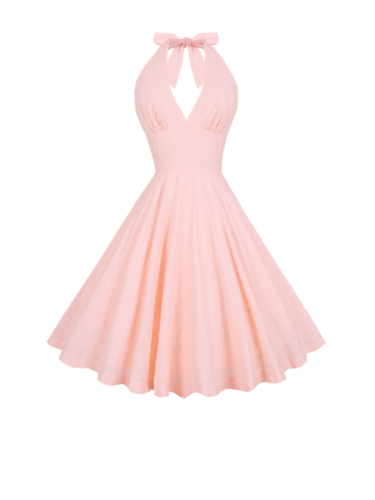 MTO - Mansfield Dress "Daisy Chain" Pink Eyelet