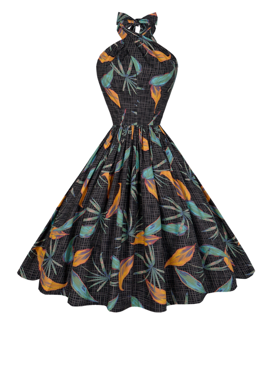 RTS - S - Ethel Dress "Midnight Tropics"
