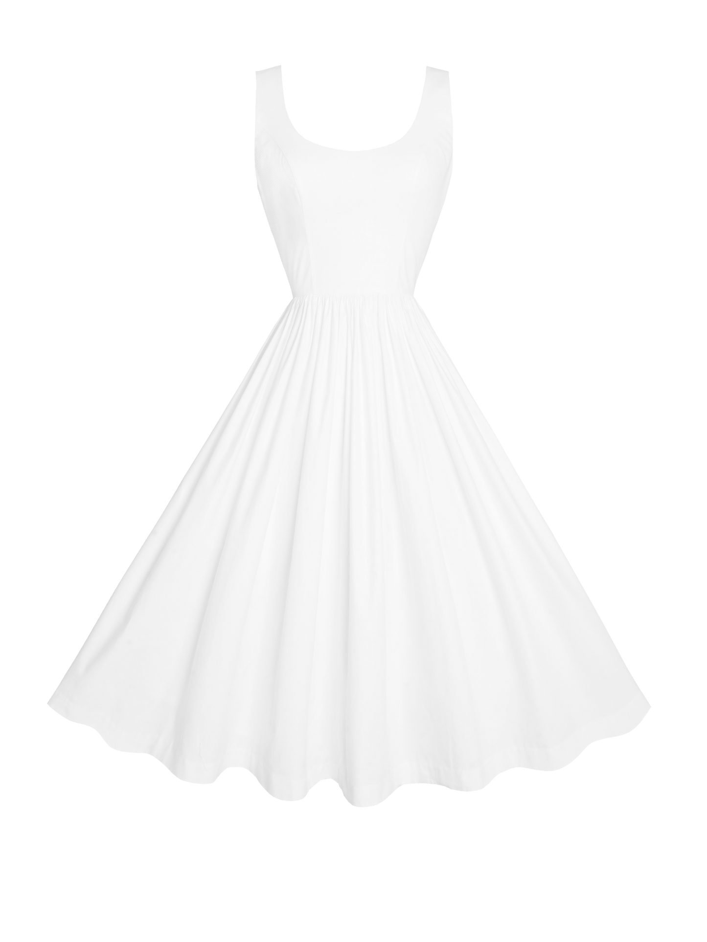 MTO - Emily Dress in White Cotton
