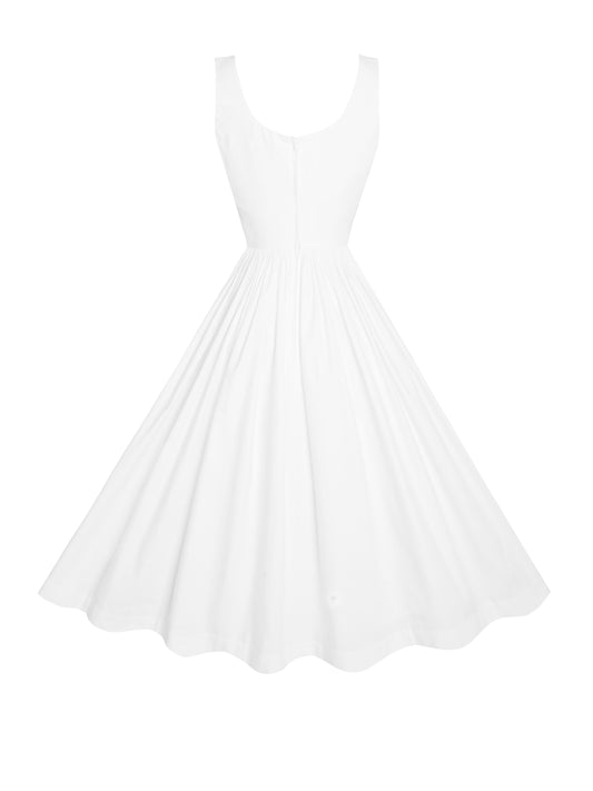 RTS - Size S - Emily Dress in White Cotton