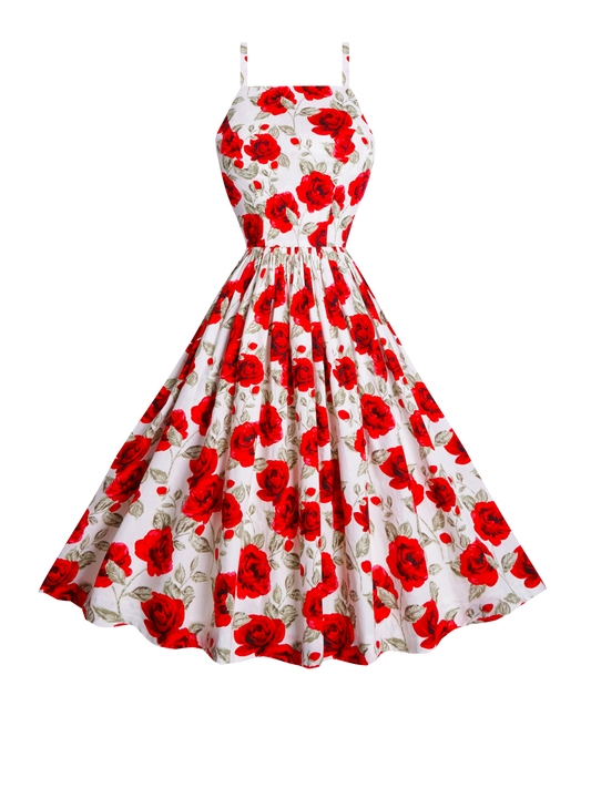 RTS - Size S - Rosalie Dress "Si Senorita" White