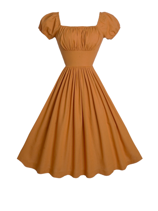 MTO - Loretta Dress in Cinnamon Brown Linen